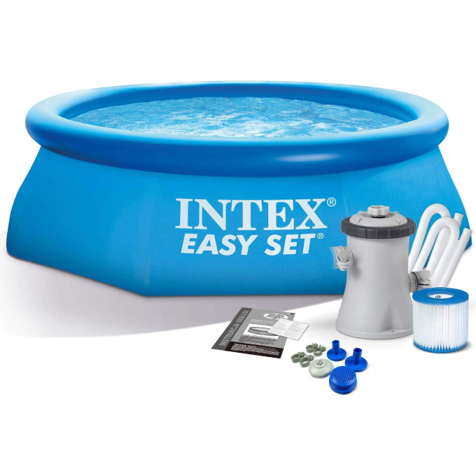 Бассейн надувной INTEX Easy Set 28112, 244×76 см, с фильтр-насосом