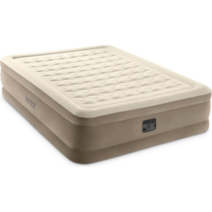 Надувная кровать INTEX Ultra Plush 64428, 152×203×46 см, встроенный насос 220V